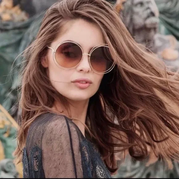 ✨FARRAH RETRO 70’s hipster OVERSIZED SHADES Granny-Chic Polarized Oversized Sunglass - Mia – Sunglass Museum main image 3